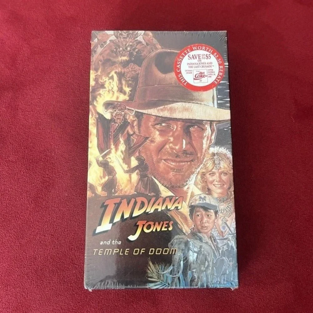 RARE UPC VARIANT 1989 INDIANA JONES & THE TEMPLE OF DOOM VHS TAPE FACTORY SEALED - Picture 1 of 7